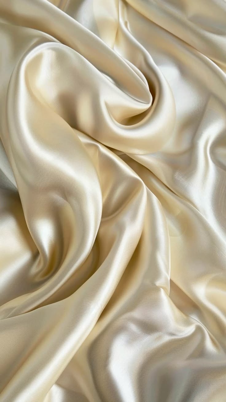 Flowing champagne silk fabric